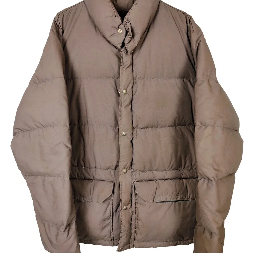 Vintage The North Face Brown Down Puffer Parka Jacket Made in USA XL RN61661